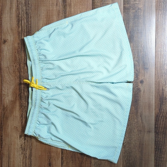 Capelle Classic Collins Compression Swim Trunks Size 4XL in Teal and Yellow - Picture 1 of 9